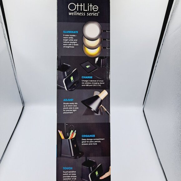 OttLite Merge LED Desk Lamp with Wireless Charging With 3 Brightness Settings - Picture 9 of 12